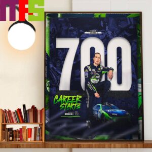 Congratulations To Kyle Busch Remarkable Milestone With 700 Career Starts Decor Wall Art Poster Canvas