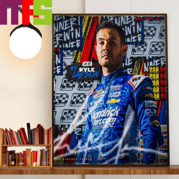 Congratulations To Kyle Larson Wins The Brickyard 400 At Indianapolis Motor Speedway Decor Wall Art Poster Canvas