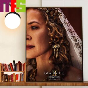 Connie Nielsen Is Lucilla In Gladiator II Movie Release Novenber 22nd 2024 Official Poster Wall Decor Poster Canvas