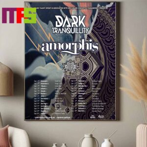 Dark Tranquillity Amorphis The US Tour 2024 With Grey Beard Concert Schedule Home Decor Poster Canvas