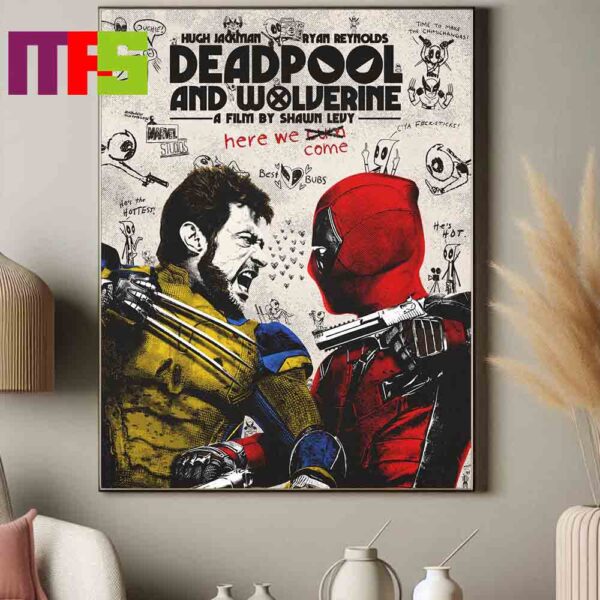 Deadpool And Wolverine 2024 In Theaters On July 26th Stars Ryan Reynolds And Hugh Jackman Marvel Studios Home Decor Poster Canvas