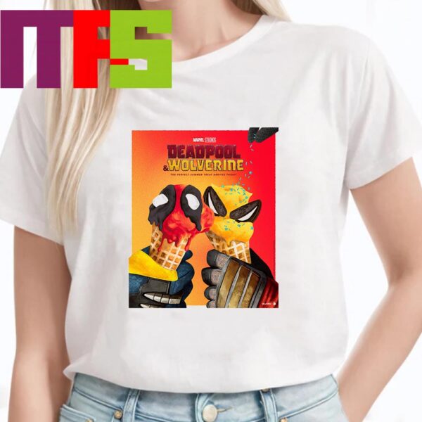 Deadpool And Wolverine Shirt 2024 Marvel Studios Only In Cinemas On July 25th Star Hugh Jackman And Ryan Reynolds The Perfect Summer Treat Arrives Friday Classic T-Shirt