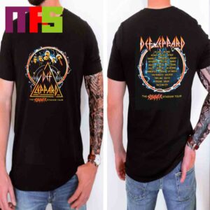 Def Leppard The Journey Summer Stadium Tour 2024 Schedule Two Sided T-Shirt