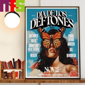 Deftones 5th Annual Dia Delos Deftones Returns To San Diego On November 2nd 2024 Decor Wall Art Poster Canvas