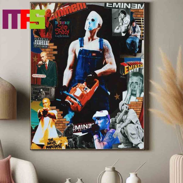 Eminem The Death Of Slim Shady 2024 On July 12th Lithograph Home Decor Poster Canvas