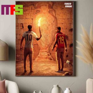 England Vs Spain UEFA Euro 2024 Final Jude Bellingham And Lamine Yamal Home Decor Poster Canvas