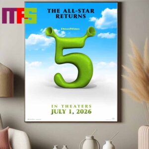 First Poster Shrek 5 In Theaters 2026 On July 1st The All Star Returns Home Decor Poster Canvas