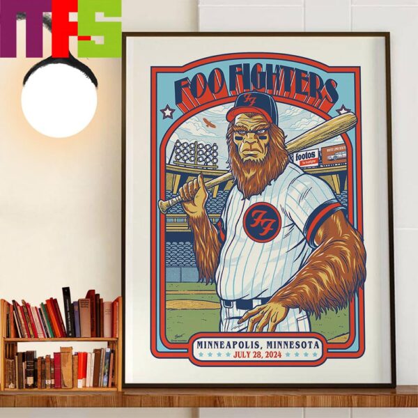 Foo Fighters Everything Or Nothing At All Tour 2024 July 28th At Target Field Minneapolis Minnesota Decor Wall Art Poster Canvas