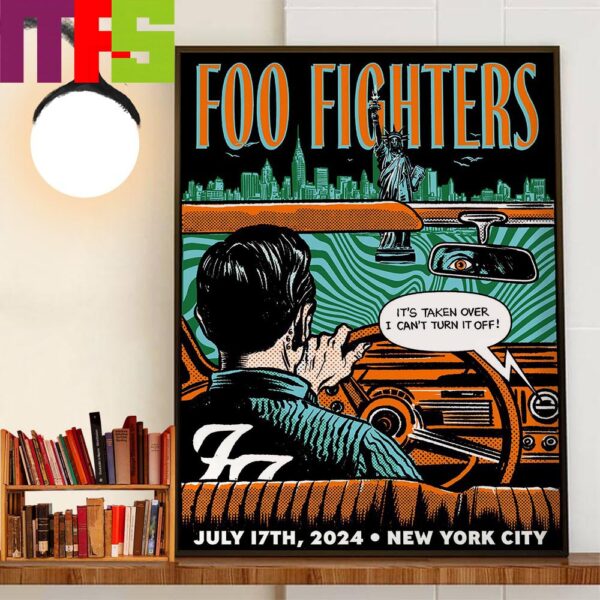 Foo Fighters Everything Or Nothing At All Tour At Citi Field Queens New York City July 17th 2024 Decor Wall Art Poster Canvas