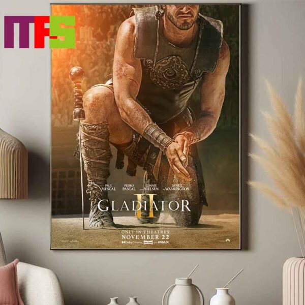 Gladiator 2 Starring Paul Mescal Pedro Pascal Denzel Washington On November 22th 2024 Home Decor Poster Canvas