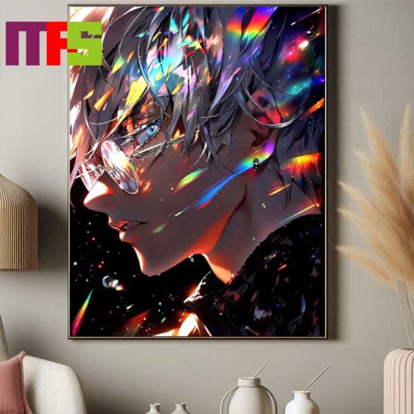 Gojo Jujutsu Kaisen Anime Holographic Home Decor Poster Canvas