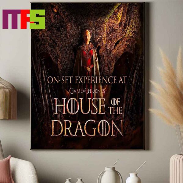 House Of The Dragon Season 2 Rhaenyra Targaryen And Vermithor On Set Experience At Game Of Thrones Home Decor Poster Canvas