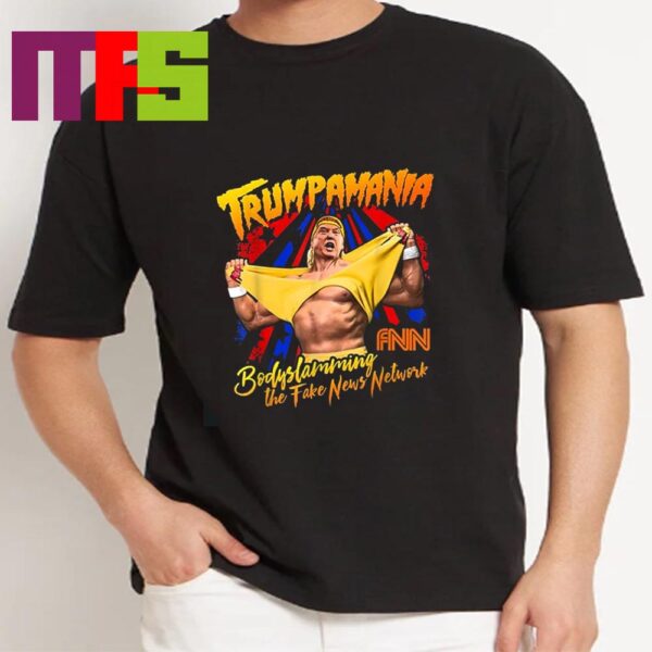 Hulk Hogan x Trump Wrestling Meme Fake News Trumpamania Body Slamming FNN Classic T-Shirt