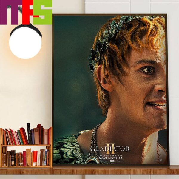 Joseph Quinn Is Emperor Geta In Gladiator II Movie Release Novenber 22nd 2024 Official Poster Wall Decor Poster Canvas