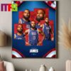 Kevin Durrant USA Team Basketball Paris Olympics 2024 USABMNT Home Decor Poster Canvas