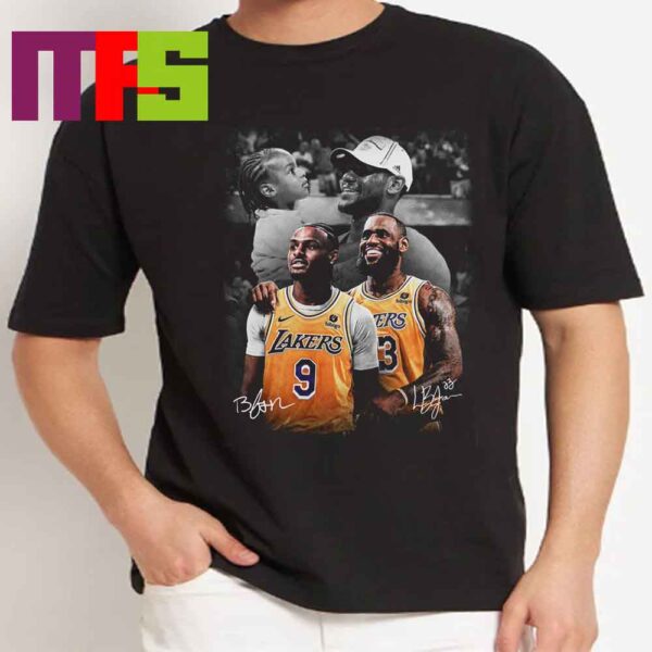 Lebron James And Bronny James Los Angeles Lakers Signature Essential T-Shirt