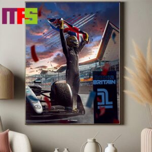 Lewis Hamilton 2024 The British Grand Prix Winner Mercedes AMG F1 British GP Formula 1 Home Decor Poster Canvas