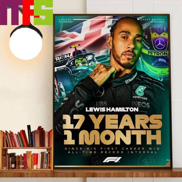 Lewis Hamilton A Champion For The Ages At Silverstone British GP Wall Decor Poster Canvas