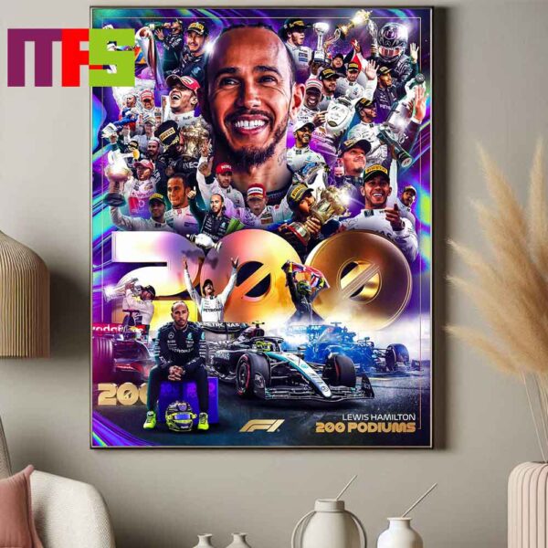 Lewis Hamilton P3 At The Hungarian GP The 200th F1 Podiums Finish Home Decor Poster Canvas