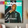 Official Lewis Hamilton 2024 Wins The British Grand Prix Mercedes AMG Petronas F1 Team Formula 1 British GP Home Decor Poster Canvas