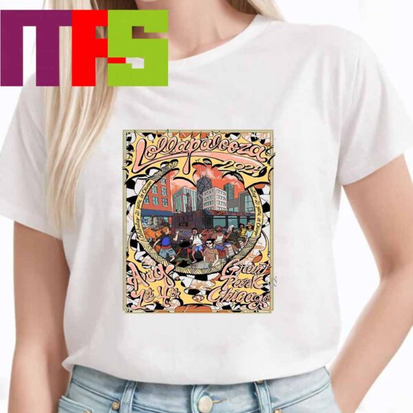 Lollapalooza Festival From August 1st-4th 2024  At Grant Park In Chicago Signed And Numbered CLassic T-Shirt