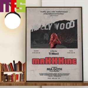 MaXXXine 2024 With Starring Mia Goth As Maxine Minx Decor Wall Art Poster Canvas