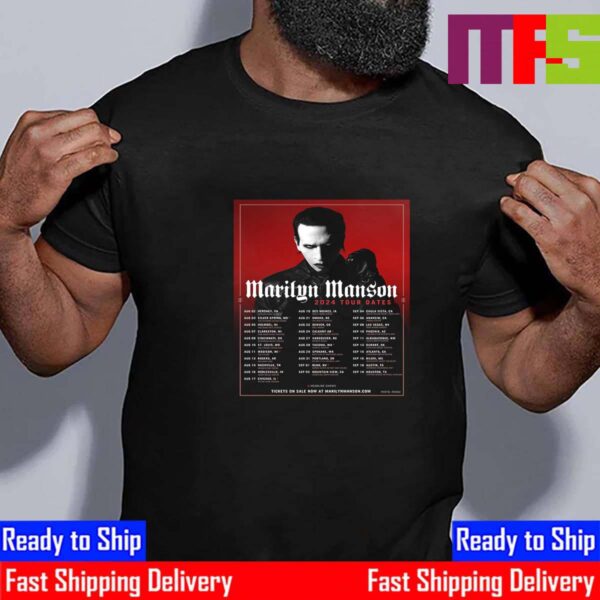 Marilyn Manson August And September 2024 Tour Dates Official Poster Essential T-Shirt