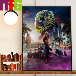 McLaren F1 Team Lando Norris Is The Miami GP Winner Wall Decor Poster Canvas