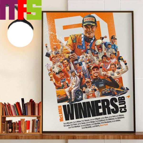 Mclaren Winners Club Oscar Piastri Is The 22nd Grand Prix Winner In F1 At Hungarian GP Decor Wall Art Poster Canvas