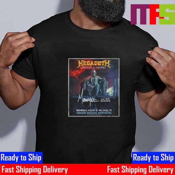 Megadeth Destroy All Enemies Tour 2024 at Germania Insurance Amphitheater Del Valle Austin TX Essential T-Shirt