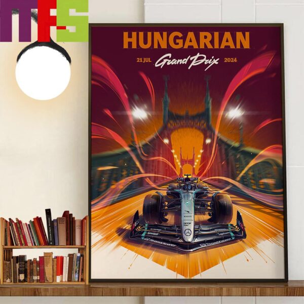 Mercedes-AMG Petronas F1 Team Race Week At Hungarian GP Budapest Hungary July 21st 2024 Decor Wall Art Poster Canvas