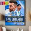 Argentina Are Champions Copa America Win Second Copa America In Row Campeons Decor Poster Canvas