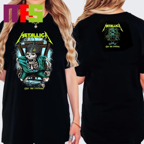 Metallica Celebrating 40 Years Of Ride The Lighting Sparky 24 Limited Edition Two Sided T-Shirt