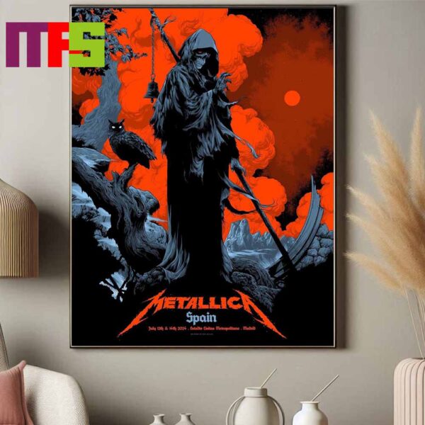 Metallica In Madrid Spain 2024 M72 World Tour On July 12th And 14th M72 Madrid Home Decor Poster Canvas