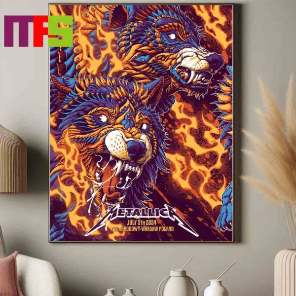 Metallica Tonight In Warsaw Poland 2024 M72 World Tour On July 5th M72 Warsaw PGE Narodowy Home Decor Poster Canvas