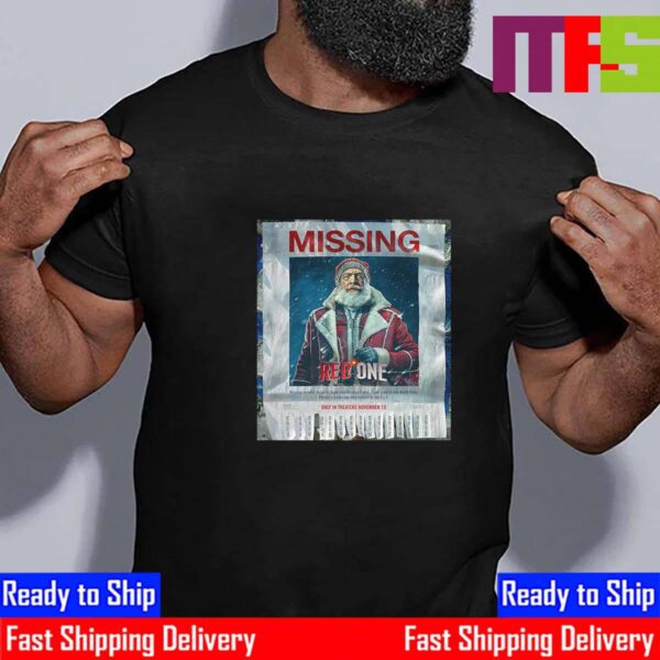 Missing Red One 2024 Official Poster Movie With Starring The Rock Dwayne Johnson Vintage T-Shirt