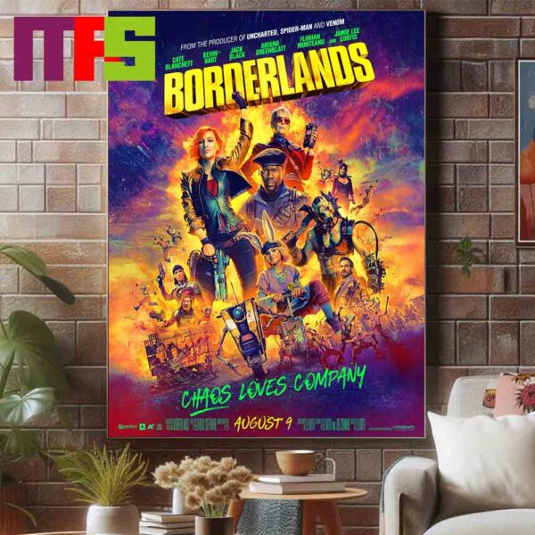 New Poster Borderlands 2024 Chaos Loves Company On August 9th Home Decor Poster Canvas