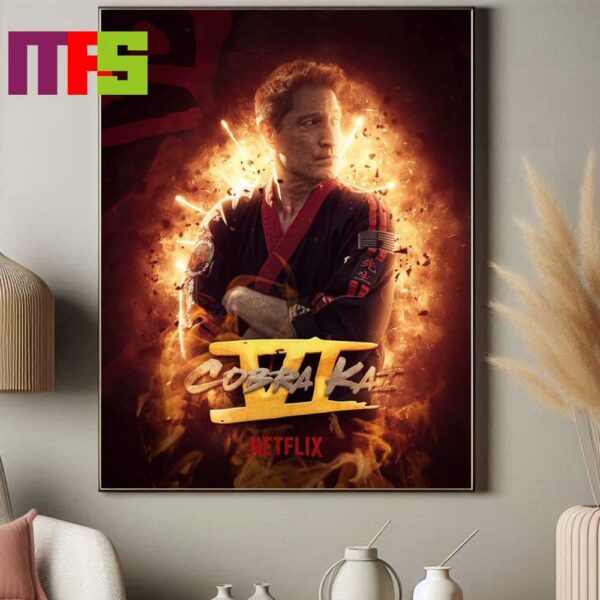 New Poster Cobra Kai Season 6 On Netflix Release On July 18th To The Original Four Films In The Karate Kid Home Decor Poster Canvas