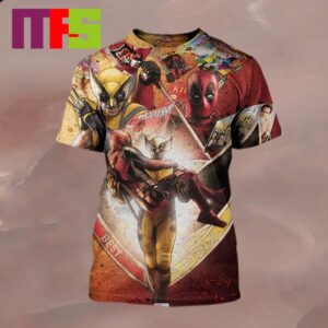 New Poster Deadpool And Wolverine 2024 Marvel Studios Release On July 26th In Theaters All Over Print Shirt