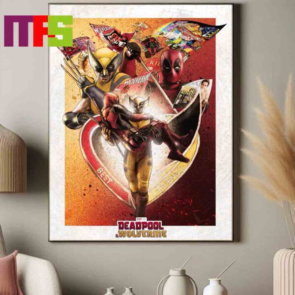 New Poster Deadpool And Wolverine 2024 Marvel Studios Release On July 26th In Theaters Home Decor Poster Canvas