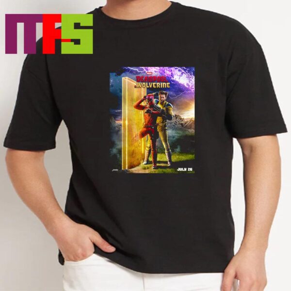 New Poster Deadpool And Wolverine 2024 Release On July 26th Marvel Studios Classic T-Shirt