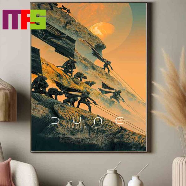 New Poster Dune Part Two Paul Atreides Unites With Chani And The Fremen Stars Timothee Chalamet And Zendaya Home Decor Poster Canvas