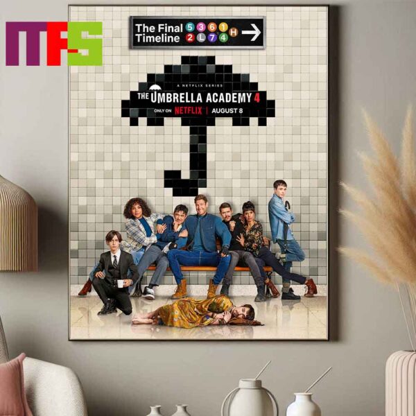 New Poster Umbrella Academy Season 4 The Final Season On August 8th 2024 Only On Netflix Home Decor Poster Canvas