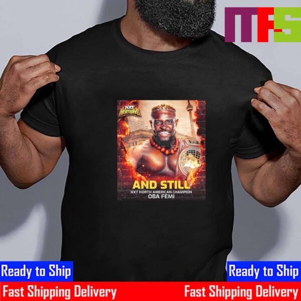 Oba Femi And Still WWE NXT North American Champion At NXT Heatwave Vintage T-Shirt