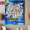 Official Argentina Are Champions 2024 Copa America Win Second Copa America In Row Home Decor Poster Canvas