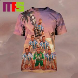 Official Argentina Are Champions Copa America Again Win Second Copa America In Row All Over Print Shirt