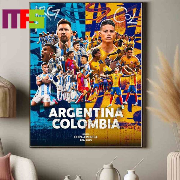 Official Argentina Vs Colombia Copa America USA 2024 Final Home Decor Poster Canvas