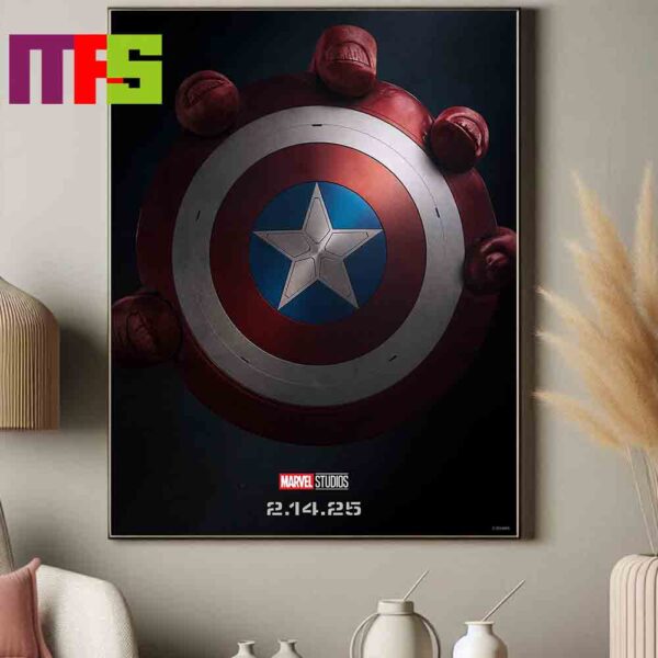 Official Captain America Brave New World Marvel Studio Only In Theaters February 14th 2025 Home Decor Poster Canvas