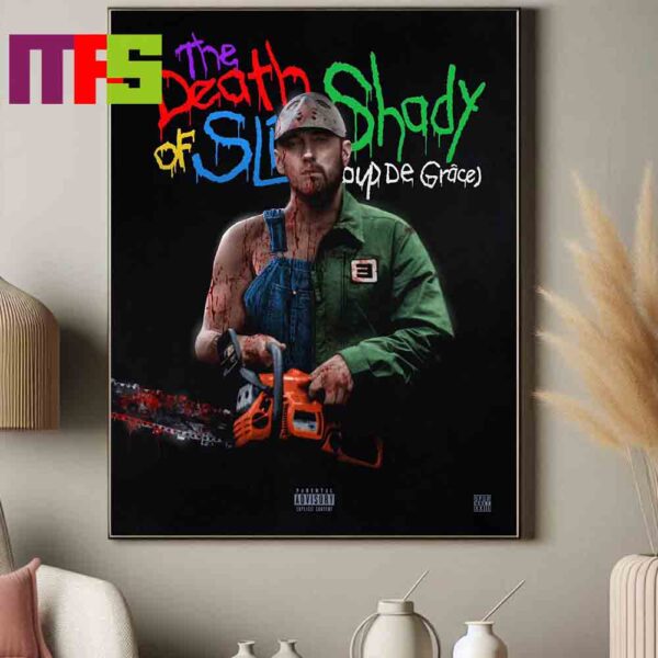 Official Eminem The Death Of Slim Shady Coup De Grace On July 12th 2024 Home Decor Poster Canvas