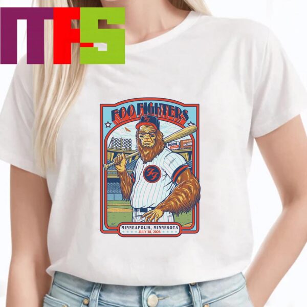 Official Foo Fighters Tour 2024 At Minneapolis Target Field Minneapolis Minnesota On July 28th Classic T-Shirt